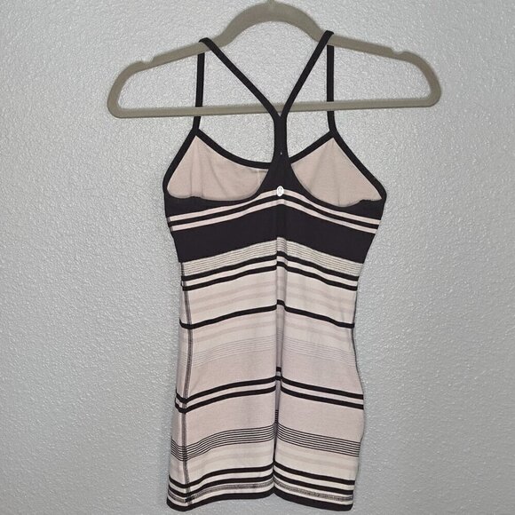Lululemon Power Y Tank - 4 Discover Stripe White Black - Picture 2 of 4
